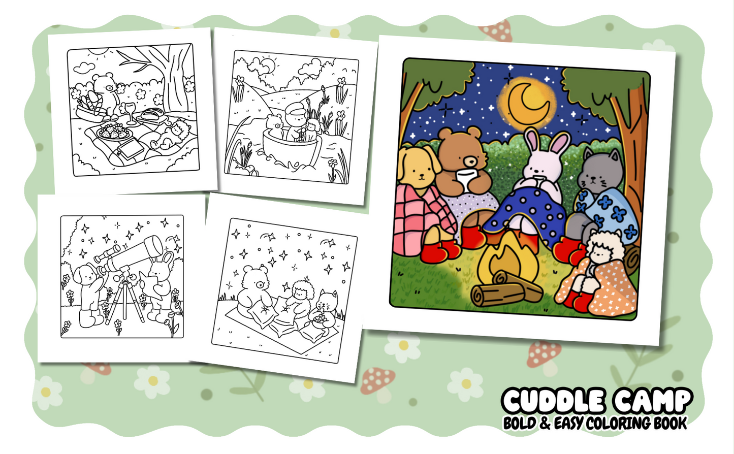 Cuddle Camp - Cozy Coloring Book