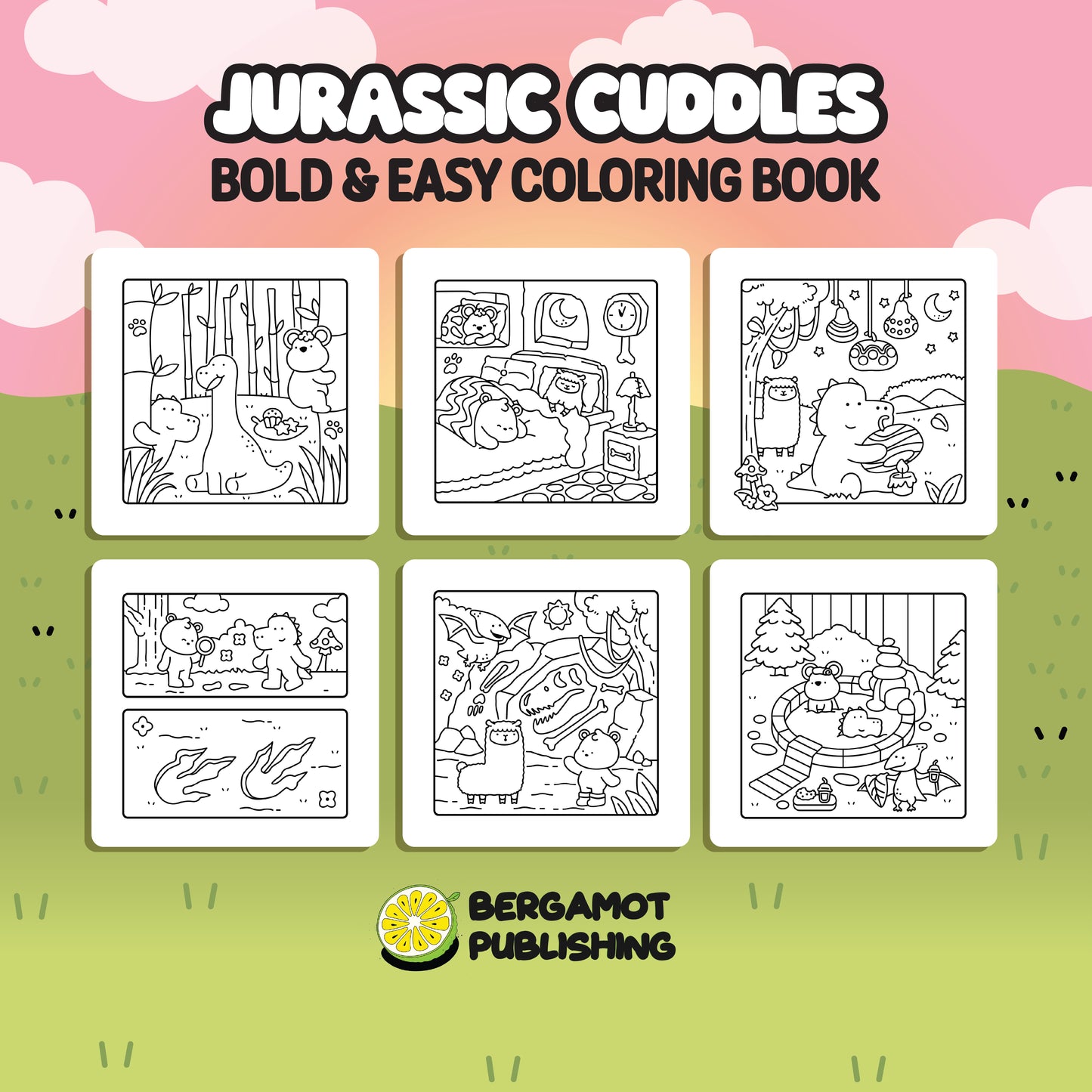 Jurassic Cuddles - Prehistoric & Cozy Coloring Book