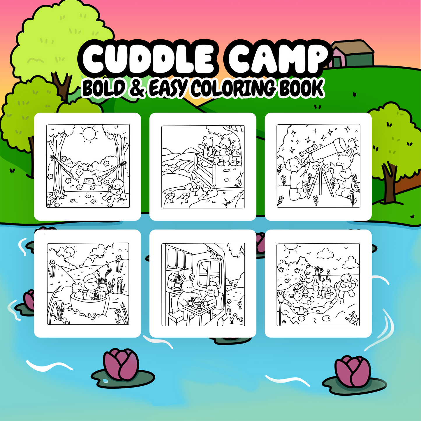 Cuddle Camp - Cozy Coloring Book