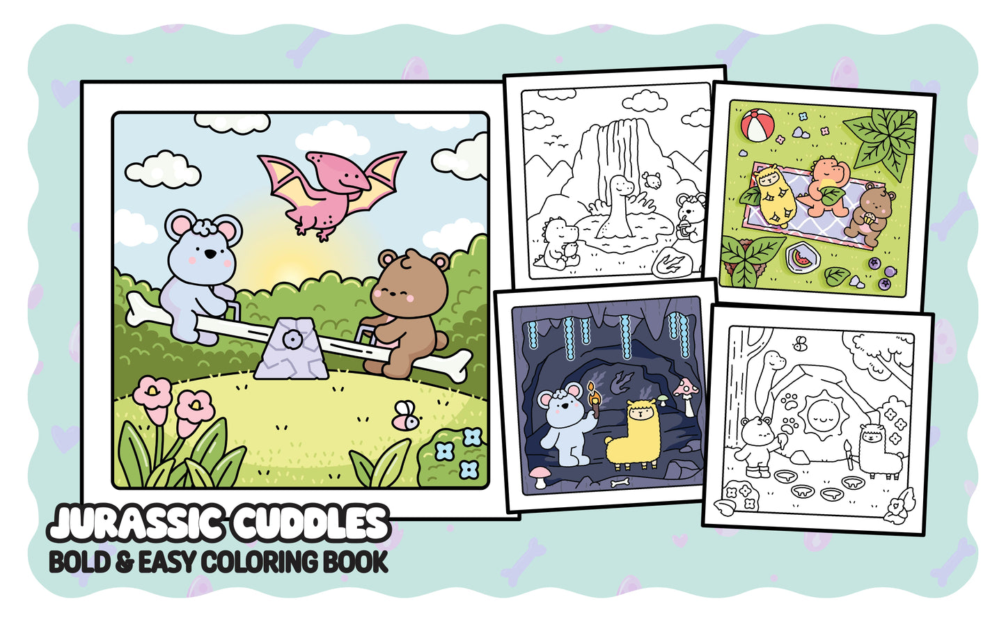 Jurassic Cuddles - Prehistoric & Cozy Coloring Book